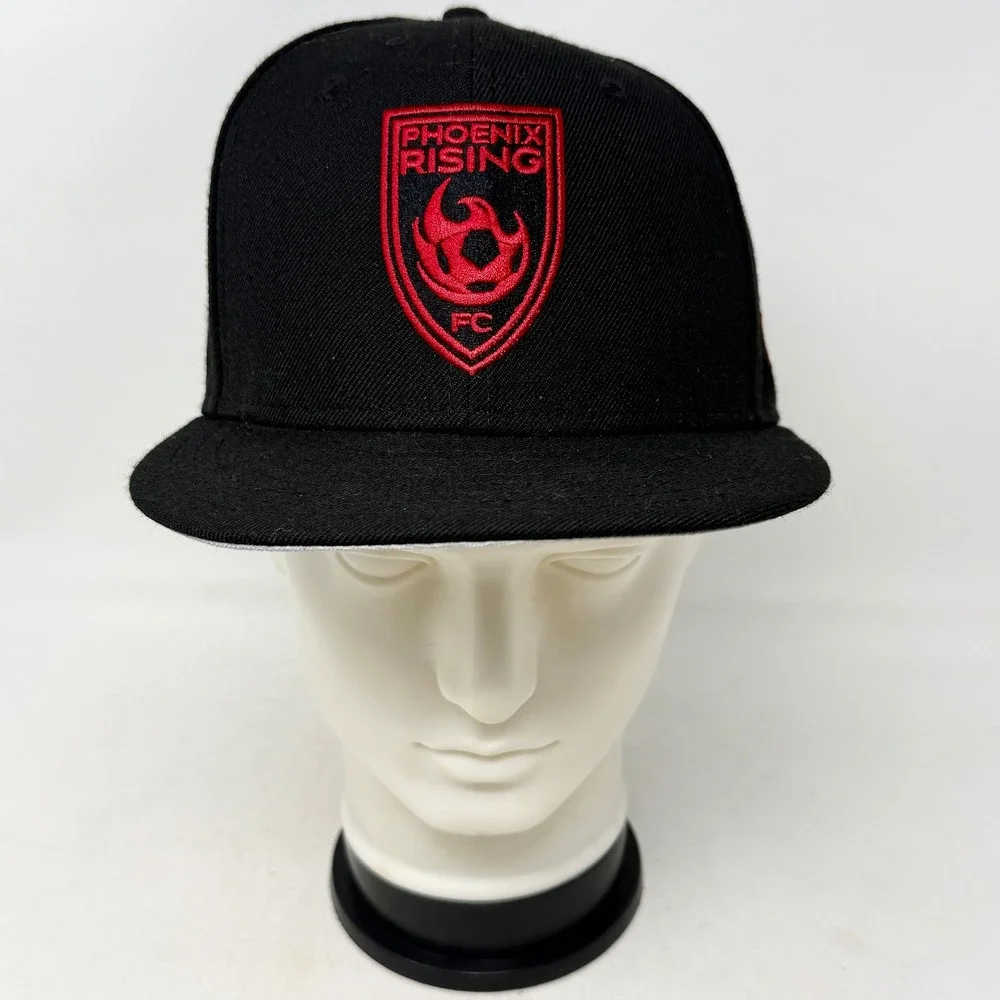 Phoenix Rising FC Baseball Hat New Era Snap Back Flat Brim 100% Wool OS EXC